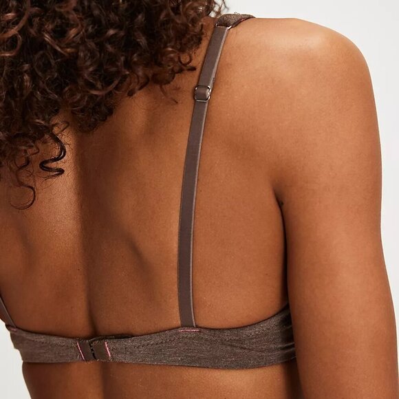 NWT Free People Intimately Heathered Essentials Brown Underwire Bra - Picture 2 of 5